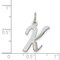 Sterling Silver Medium Script Initial Letter K Charm Jewerly 18mm x 8mm